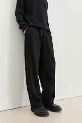 Men's Drawstring Textured Straight Pants